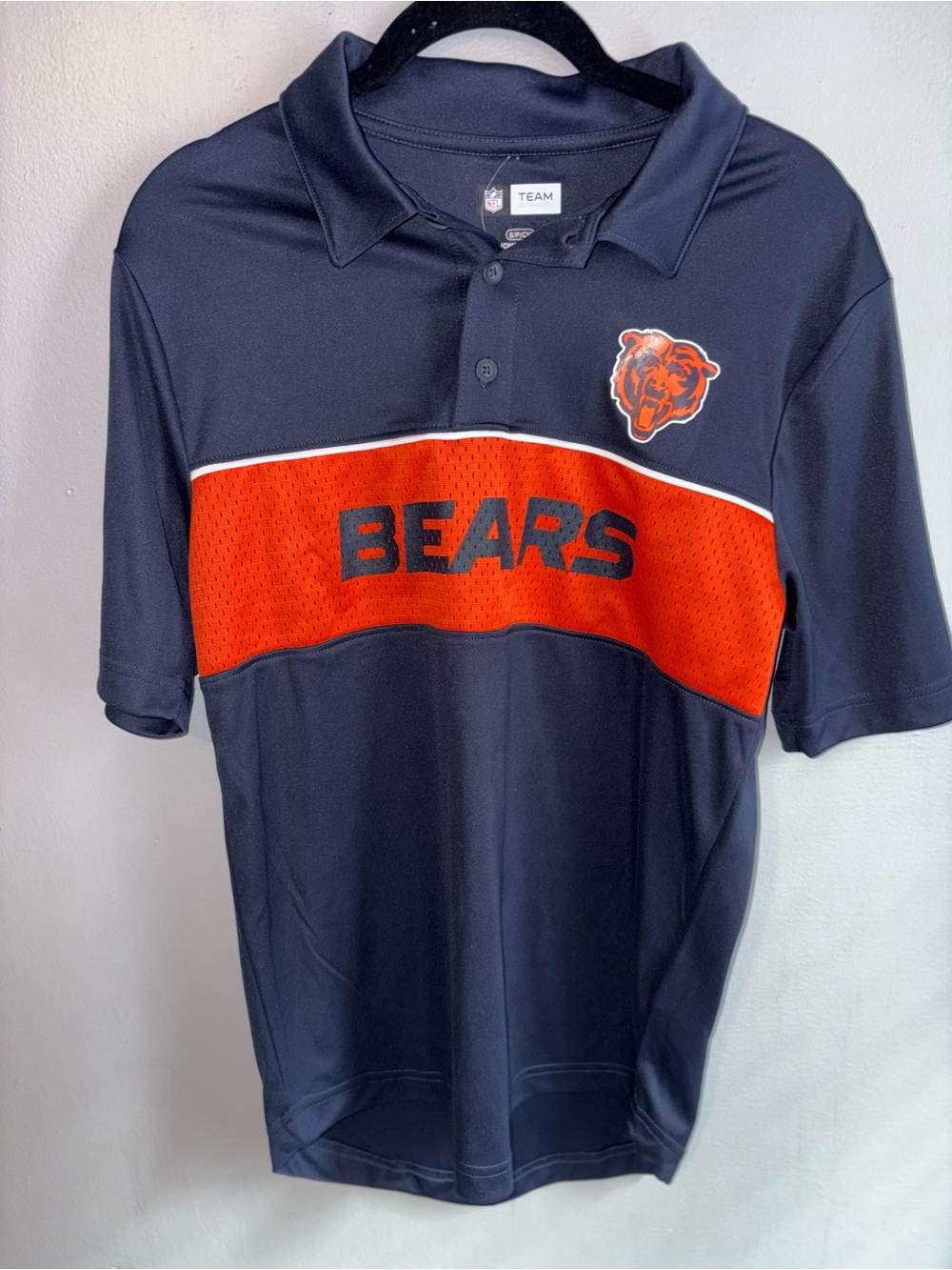 NFL Chicago Bears Navy and Orange Polo Shirt for Kids